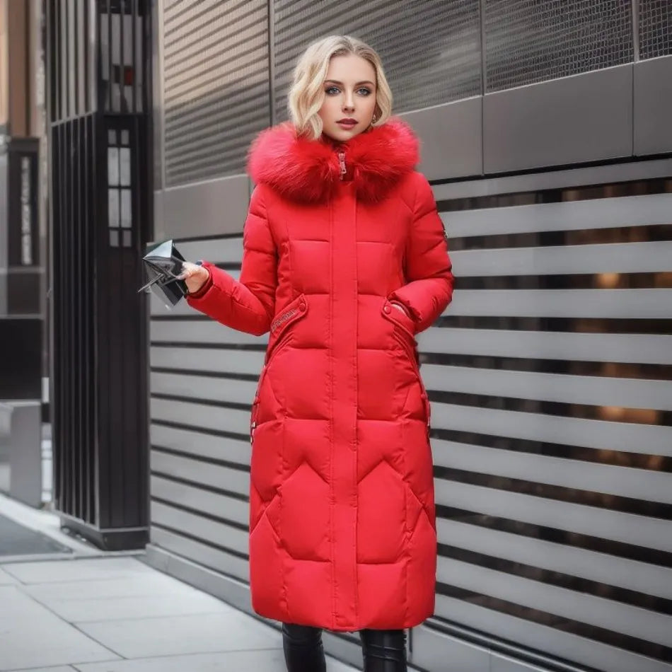 Nyxelle | Luxury Puffer Coat with Fur Hood