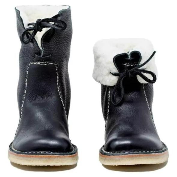 Calyx | High Quality Leather Winter Boots with Fleece Lining 