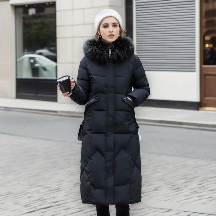 Nyxelle | Luxury Puffer Coat with Fur Hood