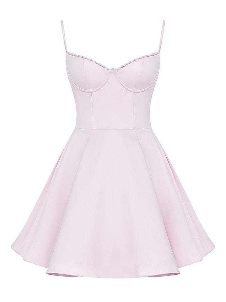 Mini-robe en tulle rose ballerine 