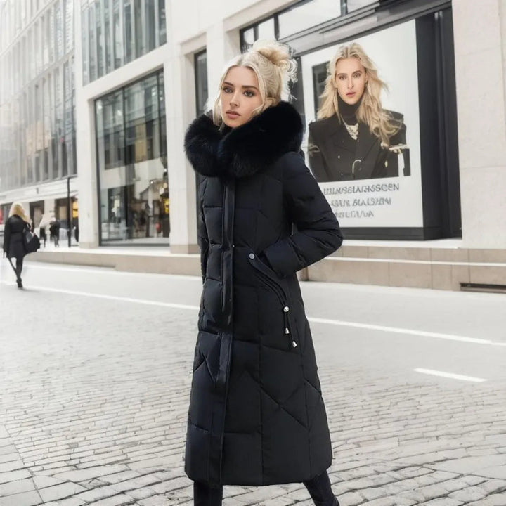 Nyxelle | Luxury Puffer Coat with Fur Hood