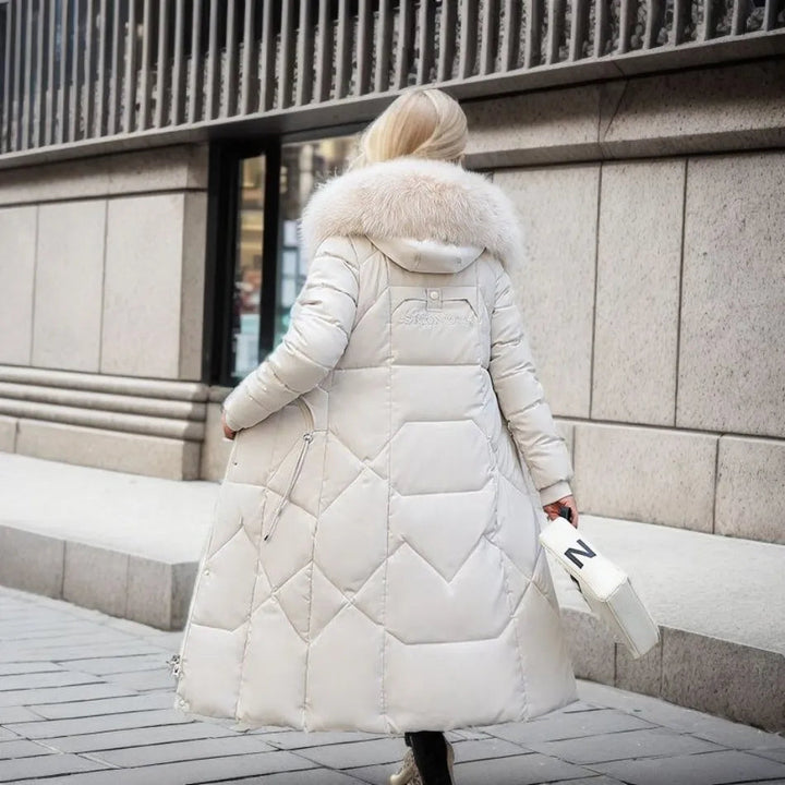 Nyxelle | Luxury Puffer Coat with Fur Hood