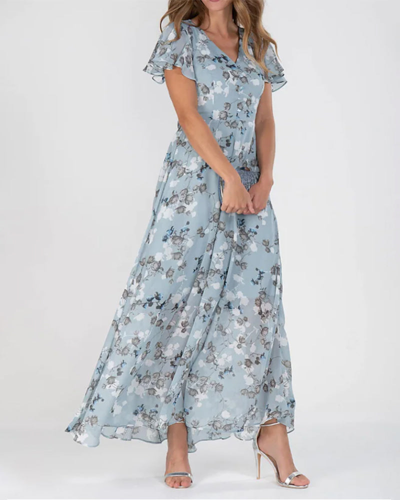 Ruth™ - Chic Floral Maxi Dress 