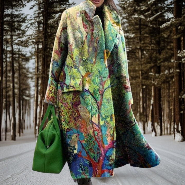 Evangeline | Luxury Winter Coat with Graphic Design