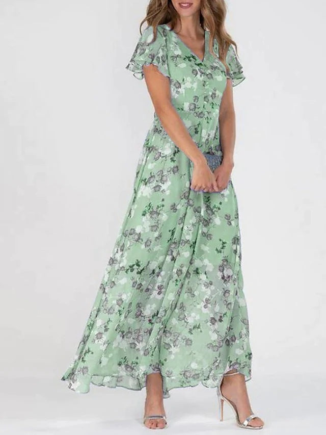 Ruth™ - Chic Floral Maxi Dress 