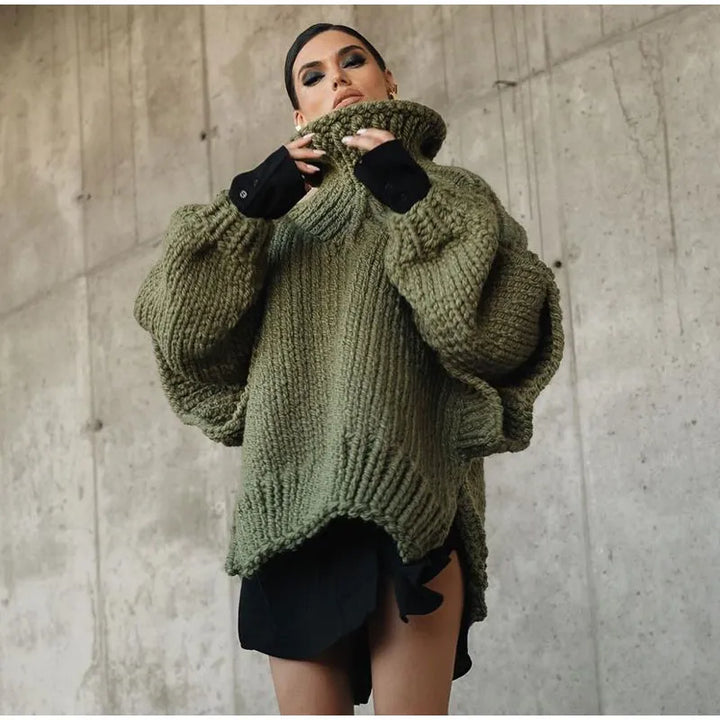 Nerissa | Comfortable Knitted Turtleneck Sweater with Wide Sleeves