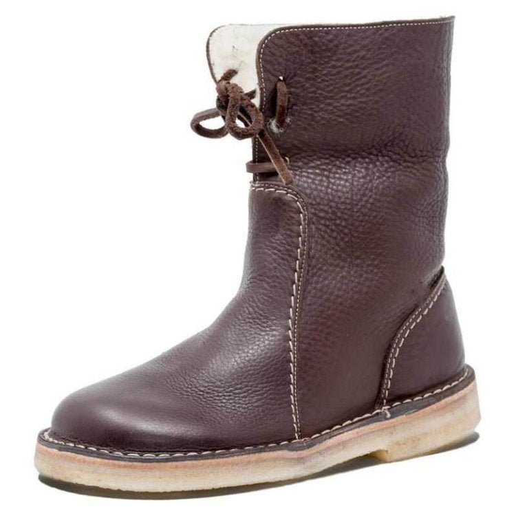 Calyx | High Quality Leather Winter Boots with Fleece Lining 