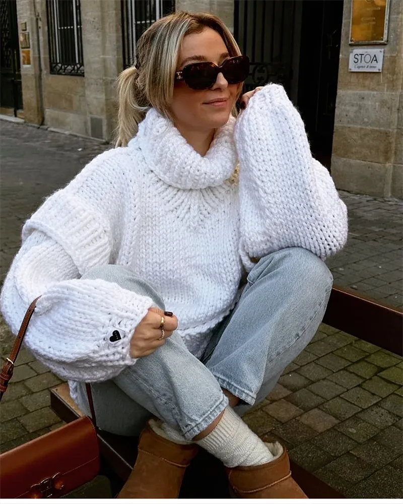 Nerissa | Comfortable Knitted Turtleneck Sweater with Wide Sleeves