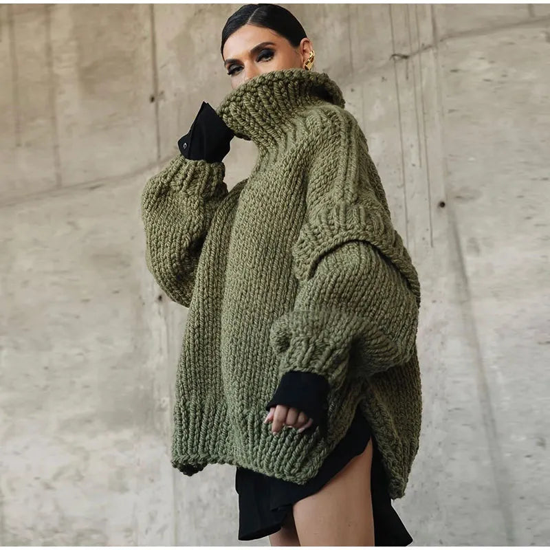 Nerissa | Comfortable Knitted Turtleneck Sweater with Wide Sleeves