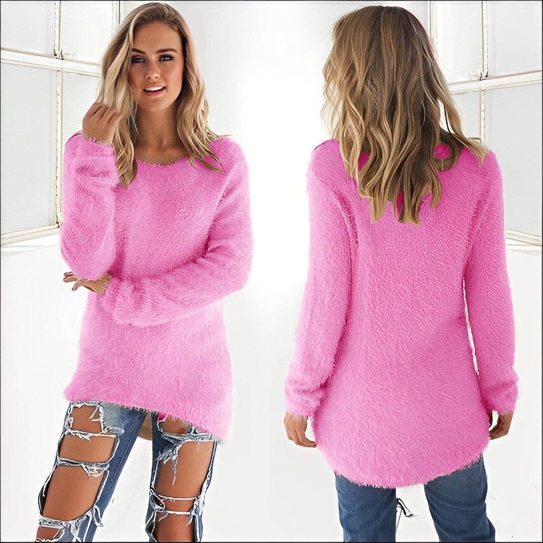 Phoebe | Casual lange mouw sweater met O-hals