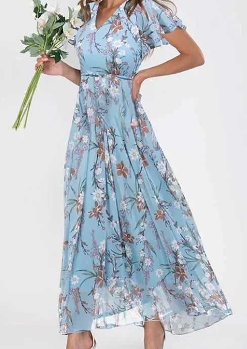 Ruth™ - Chic Floral Maxi Dress 