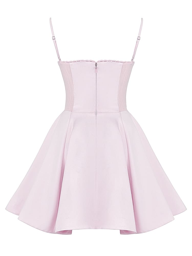 Mini-robe en tulle rose ballerine 