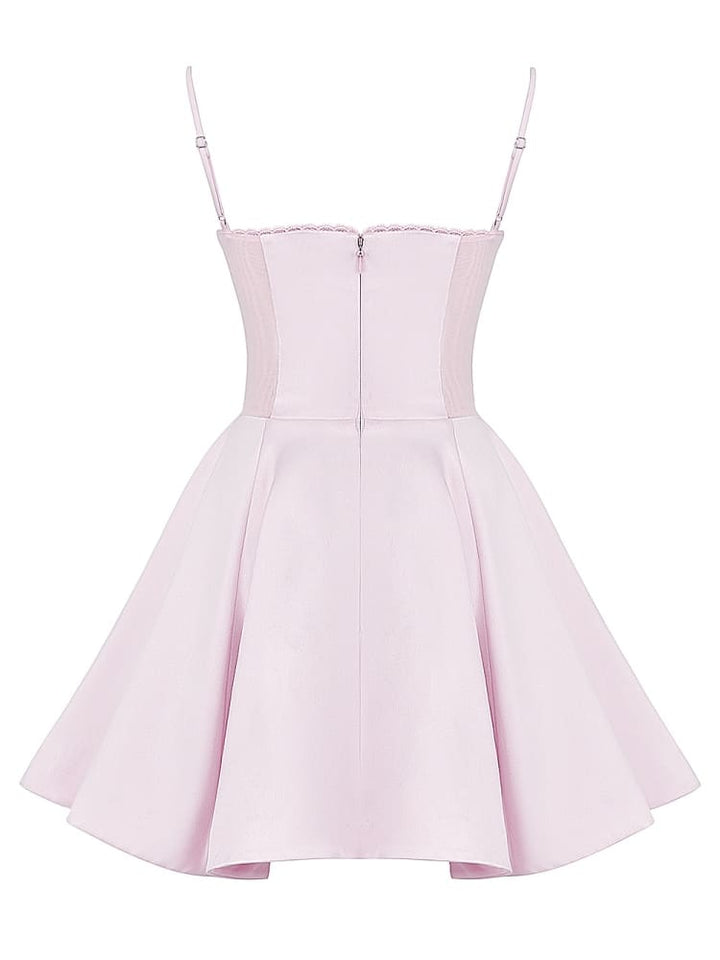 Mini-robe en tulle rose ballerine 