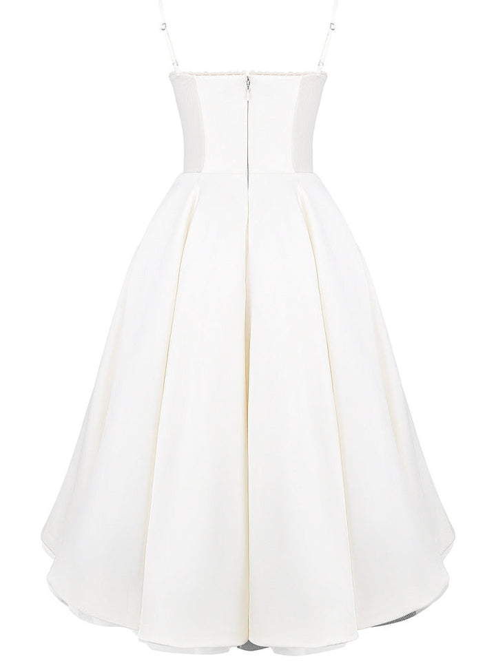 Robe midi en tulle blanche 